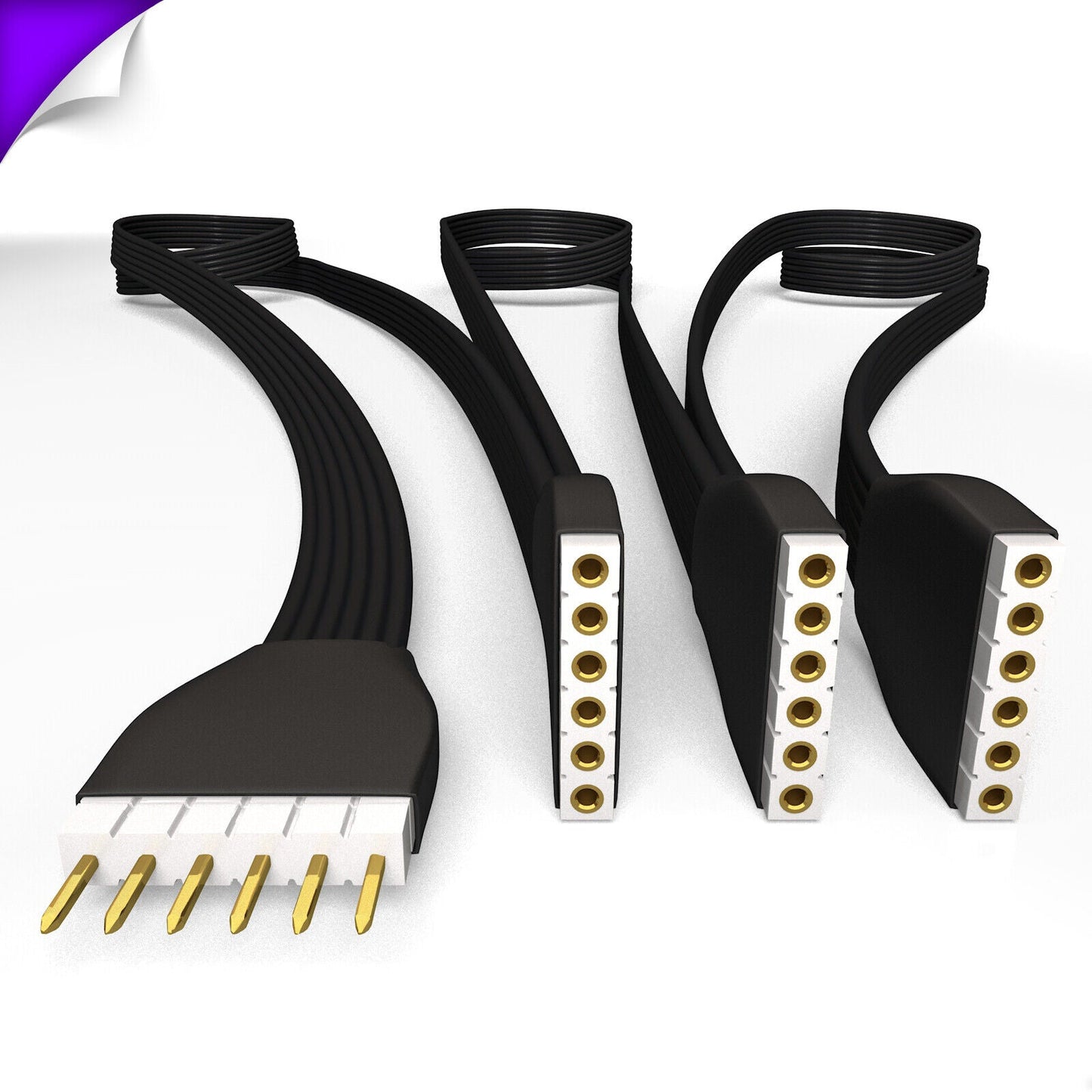 Plus V2 & V3 - Parallelle kabel | ZWARTE Multi Point Splitter 3,4,5,6,7,8+ weg | in voet