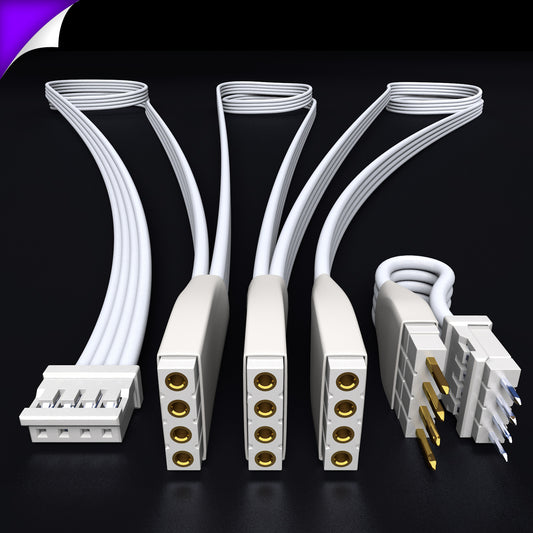 Gradient - Parallel Cable | WHITE Multi Point Splitter 2,3,4+ way | in Meters