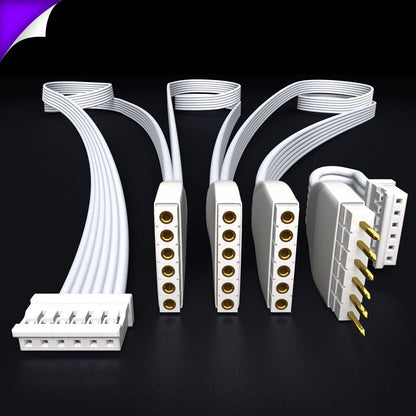 Plus V2 - WEISSES Parallelkabel | Mehrpunktsplitter 3,4,5,6,7,8+ Wege | in Fuß