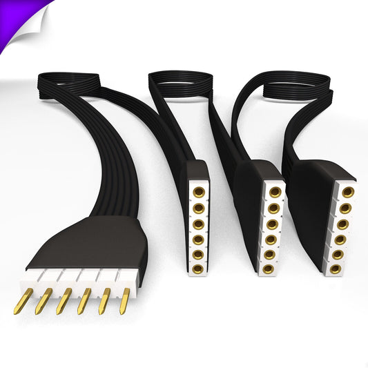 Plus V2 & V3 - SCHWARZES Parallelkabel | Mehrpunkt-Splitter 3,4,5,6,7,8+ Wege 