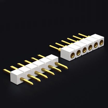 Plus V2 & V3 - Pin- en contactdoosstrips | 6-pins enkel 