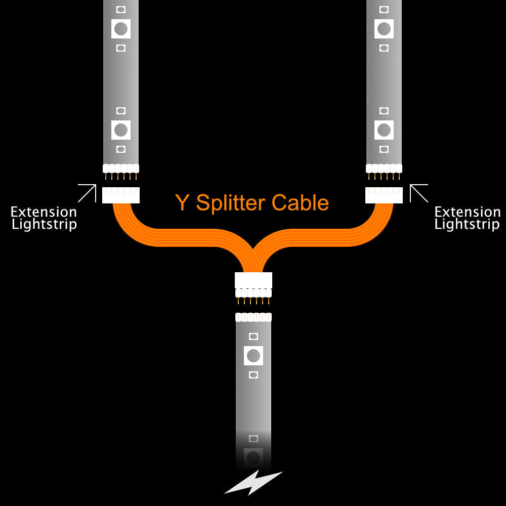 Plus V2 & V3 - Splitter WIT | LIGHTSTRIP > Verlengstuk & Verlengstuk | in Voeten 